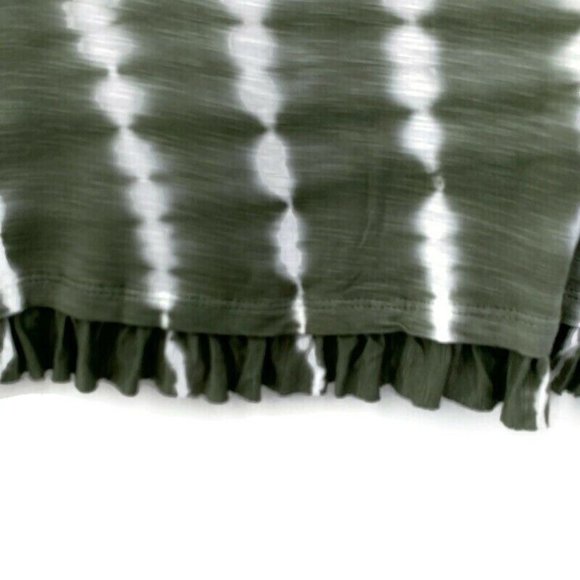 NWT Style & Co Women's Green Ruffle Hem Tie Dyed Top PL - Picture 4 of 7